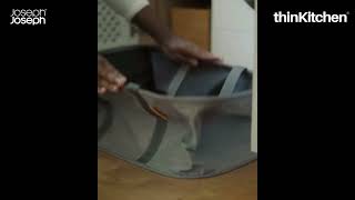 Collapsible 35L Laundry Basket with Strong Carry Handles | Space-Saving Design | Joseph Joseph