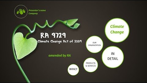 Republic Act 9729 Climate Change Act of 2009