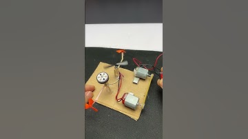 Dc motor power transfer project - science experiment project #dcmotor #tech #project #shorts #diy