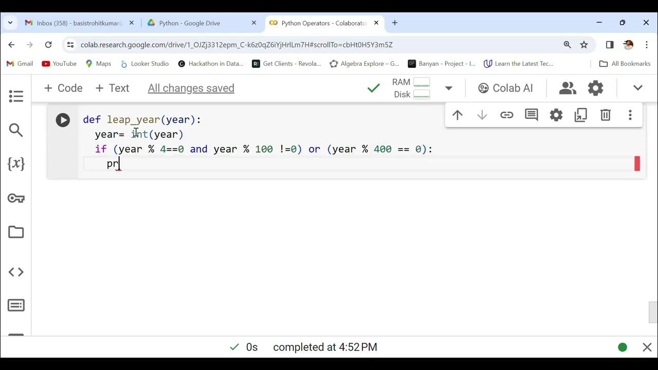 Python Leap Year Function in Seconds! 🚀 | #CodingShorts #Python - YouTube