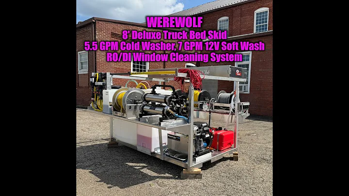 WEREWOLF 8’ Deluxe Mobile Wash Truck Skid 5.5 GPM Washer, 7 GPM Soft Wash, RO/DI Window Clean System