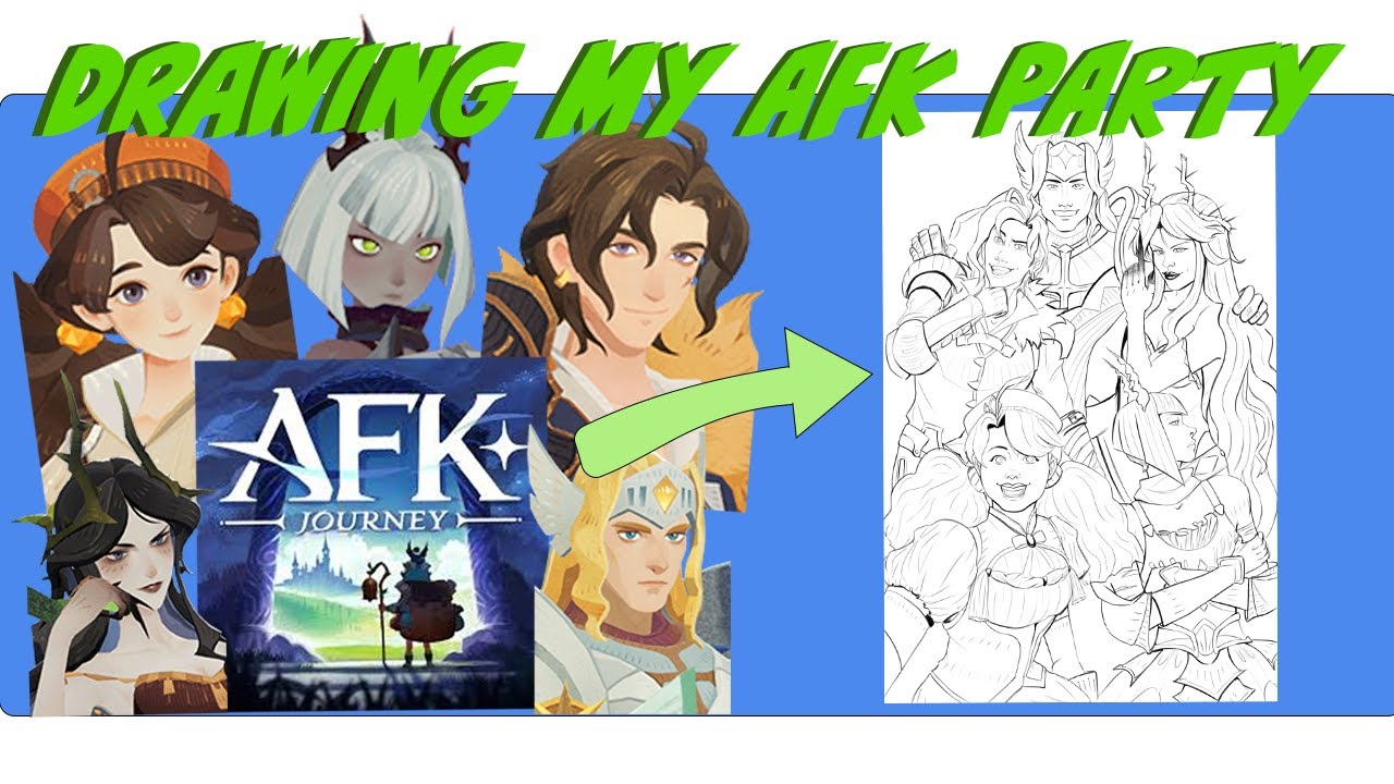 Drawing My AFK Party | Speedpaint [Pt 1] - YouTube