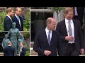 Le Prince Harry et Le Prince William ensemble pour l'inauguration de la statue de Diana.