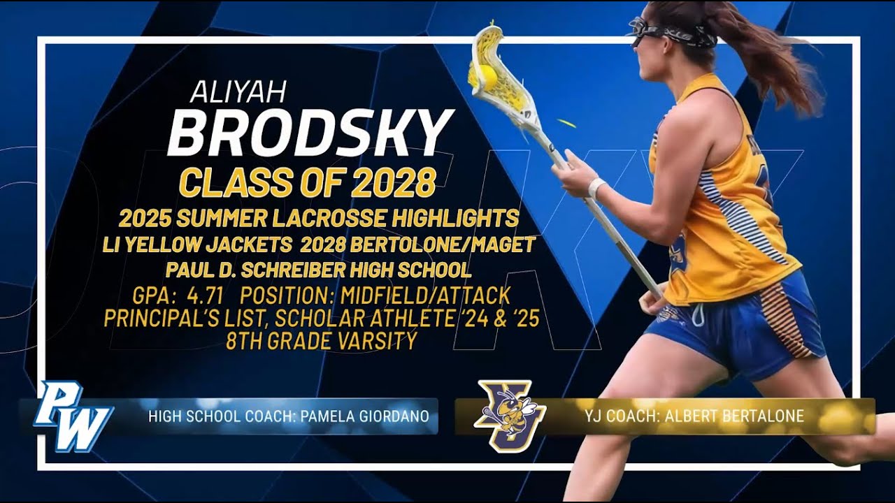 Aliyah Brodsky -  2025 Summer Lacrosse Highlights
