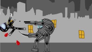 Мультфильм маленький робот против большого робота