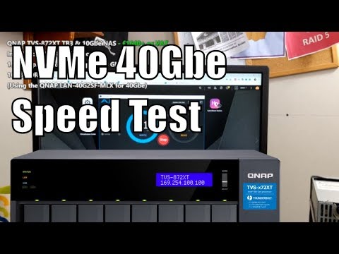 QNAP TVS 872XT NVMe SSD 40Gbe NIC Speed Test