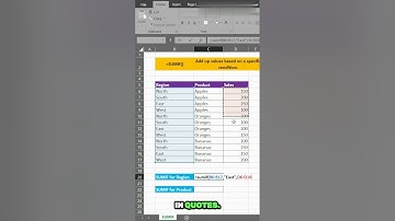 SUMIF in a Snap: Easy Excel Tips!