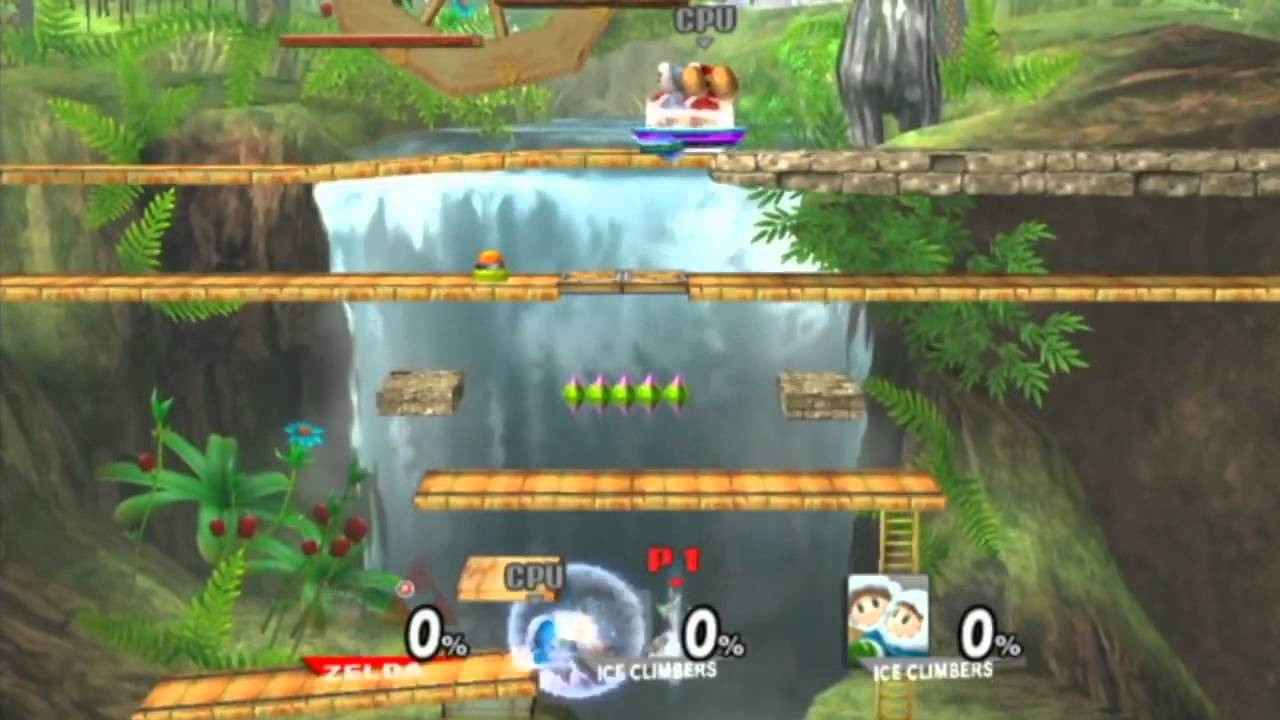 Super Smash Brothers Brawl - Event 17 - Super Waterfall Climb