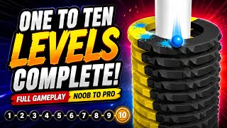 Stack Ball | Levels 1-10 Gameplay | Noob to Pro Part 1#stackball #gaming #noobtopro #viral 