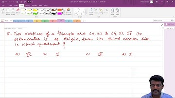 Two vertices of a triangle are (0, 2) and (4, 3). If  its orthocentre is at origin then its third ve