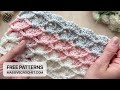 SUPER EASY Crochet Pattern For Beginners 1 ROW REP Crochet Stitch For Baby Blanket Bag 