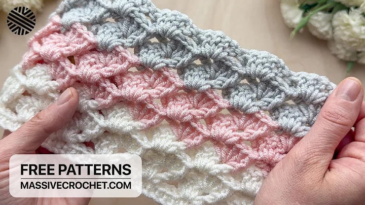 SUPER EASY Crochet Pattern for Beginners (1 ROW REP)!⚡️🥰 Crochet Stitch for Baby Blanket & Bag