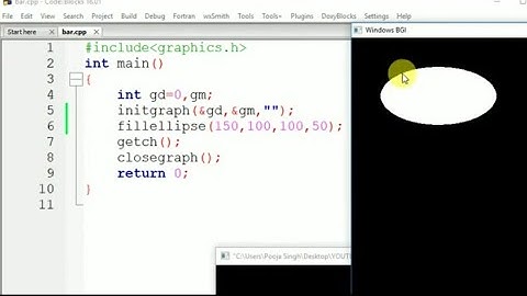 Lecture 10 : fillellipse() function in c/c++ graphics
