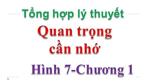 Bài ôn tập chương 1 toán hình 7 năm 2024