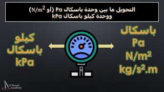 التحويل بين وحدات قياس الضغط - درس 15: تحويل وحدة باسكال إلى وحدة كيلو باسكال والعكس Pa & kPa