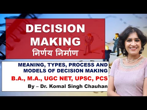 DECISION MAKING and its Meaning, Types, Process and Models