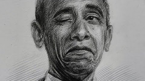 Barack Obama pencil drawing - Vẽ Tổng Thống Barack Obama _ Vẽ chân dung truyền thần_ Vững ART