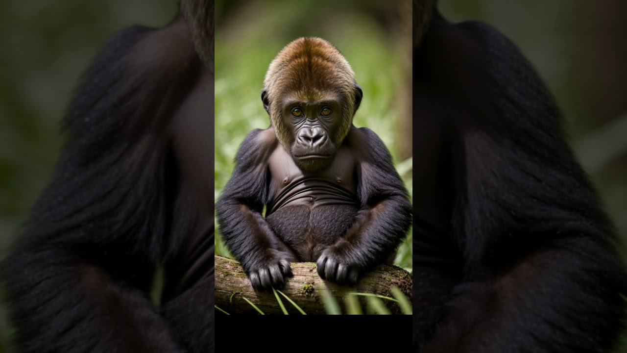 Time-Lapse Baby Gorilla Grows to be an Adult Gorilla With AI 