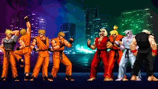 [KOF Mugen] Ryo Sakazaki Team vs Ken Team
