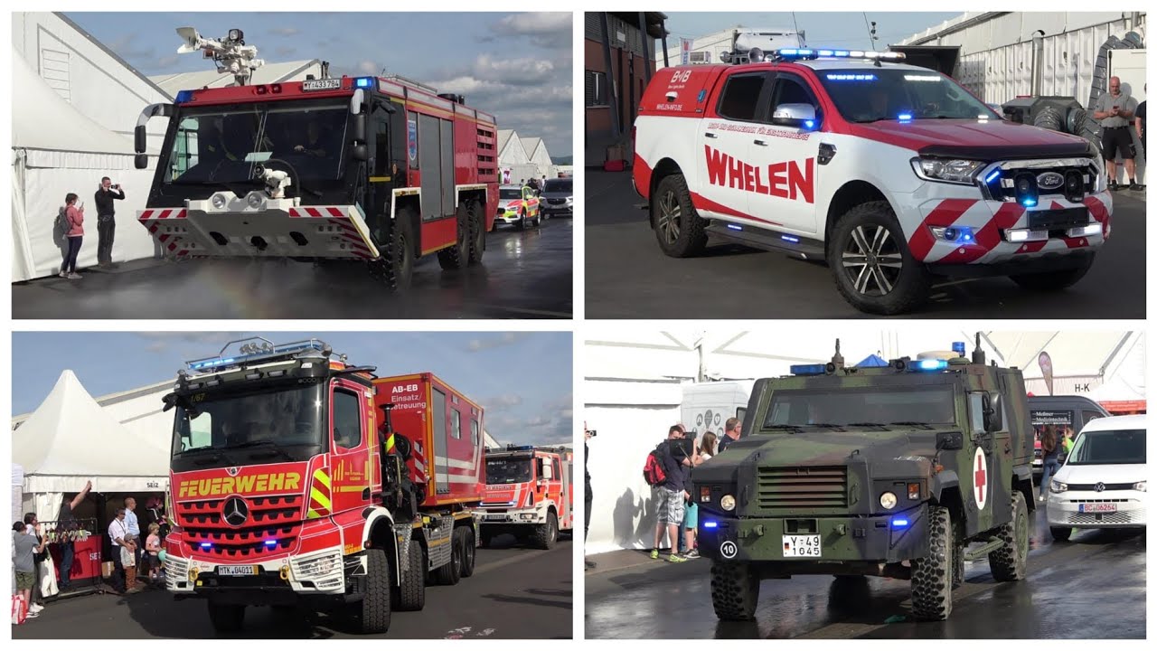 [Bullhorn, Airhorn...uvm! | 100 Fahrzeuge!] Lautstarker Abschlusskorso RETTmobil 2022 in Fulda