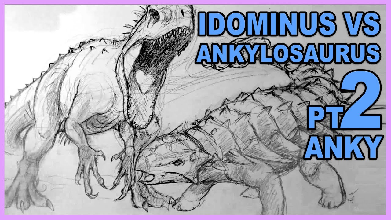 Indominus Rex vs Ankylosaurus Part 2 Drawing Ankylosaurus - YouTube