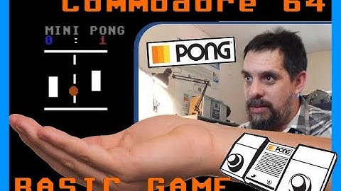 I made a playable Pong game in Basic on Commodore 64