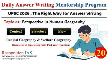 Weekly Test + Answer Writing Practice for UPSC Geography Optional 🔥 Human Geography Masterclass