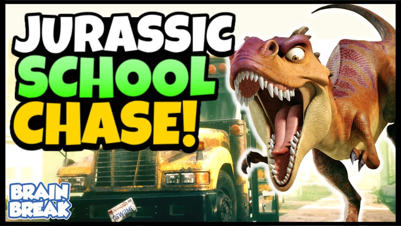 Brain Break For Kids  Jurassic World Freeze Dance 