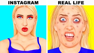Instagram vs Real Life #6 | Phone Photo DIY Life Hacks by Ideas 4 Fun