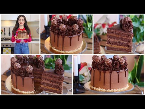 أسهل وأروع قاتو لرأس العام وأعياد الميلاد بجنواز الشكلاطة وكريمة الزبدة الخفيفة بدون بيض روعة