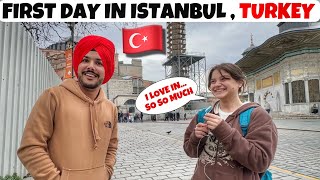 First Day In Istanbul 🇹🇷 Turkey 😱 Blue Mosque  | Trying Turkish Tea & Delights
