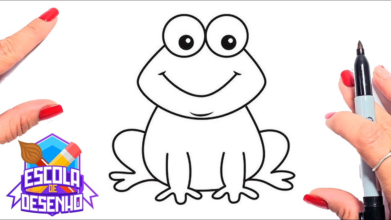 Como Desenhar uma RÃ? 🐸🐸 Desenho de um SAPO Passo a Passo 🦎 - YouTube