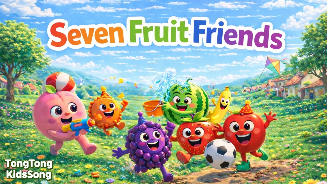 🍓 Seven Fruit Friends! | Kids Fruit Song | Learn Fruits with Fun Songs | Nursery Rhyme | TongTong