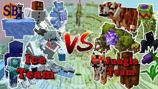 Jungle Biome Team vs Ice Mobs Team | Minecraft Mob Battle