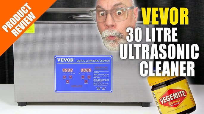 Nettoyeur Ultrasonique Nettoyage à Ultrasons 30L - Bijoux Lunettes Disques  Outils - 240V Température 0 à 80°