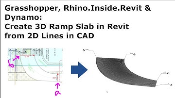 Grasshopper/Rhino.Inside.Revit/Dynamo: Create 3D Ramp in Revit from 2D Lines in CAD