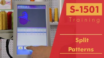 Smartstitch Embroidery Machine S1501 Control Panel  Split Patterns