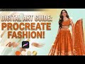 Fashion illustration full tutorial |How to make fashion illustration using procreate