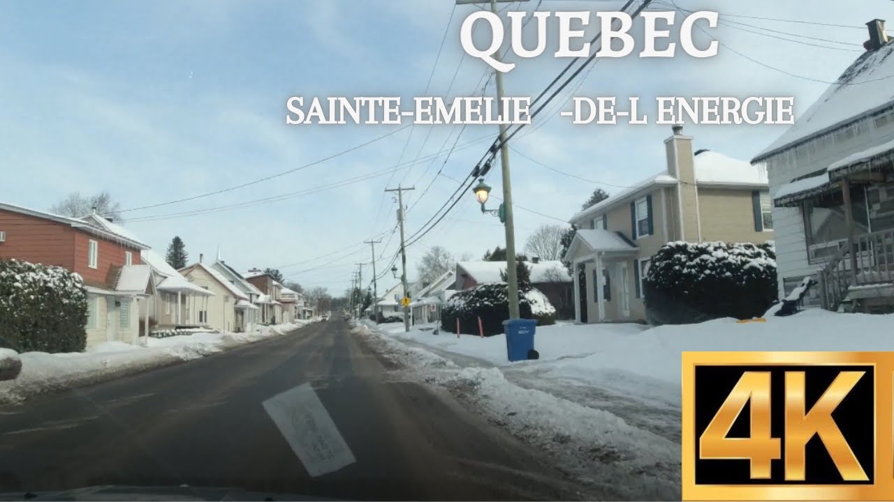 Driving From Quebec Sainte-De-l Energie In Winter || Montreal