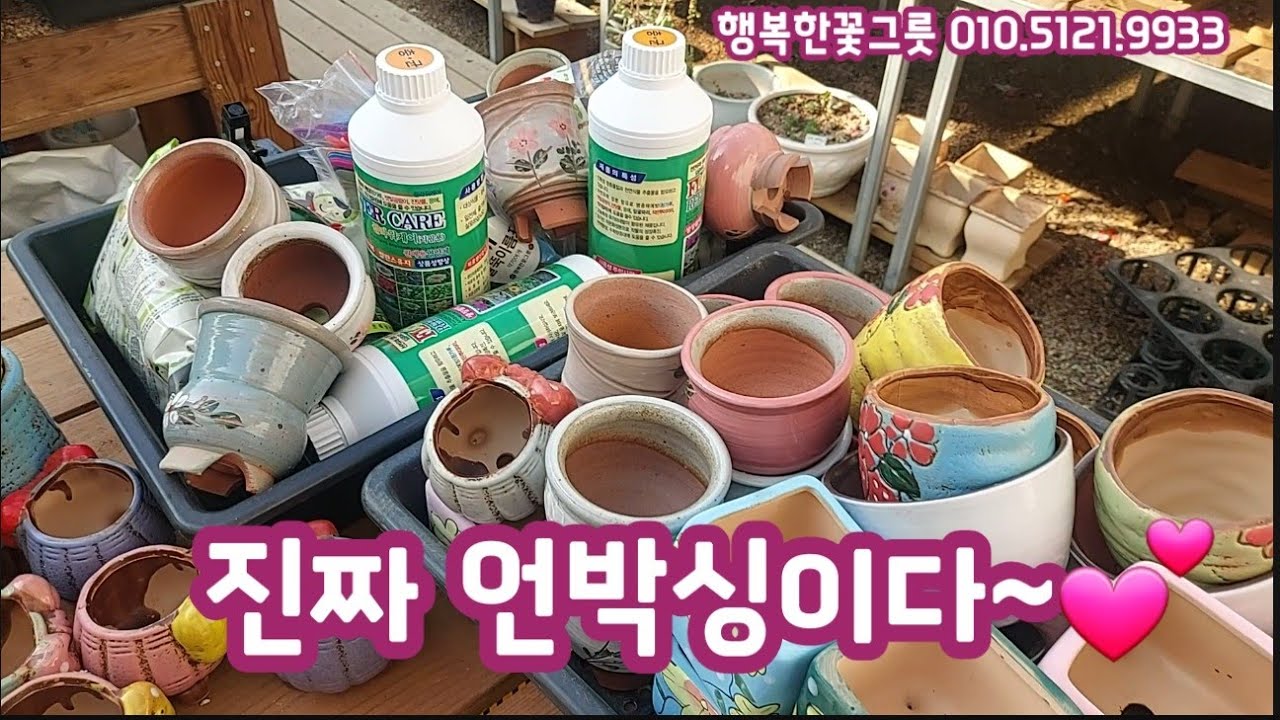 💥2월특가1번 36000원💥리얼 언박싱이다 ~ 이번주에 소개할 행복한꽃그릇 화분이랑 부자재들 도착했어요! 행복한꽃그릇 010.5121.9933