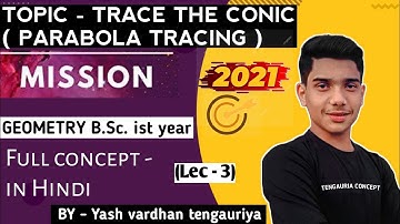 • LIVE #3 || CURVE TRACING || Trace the parabola geometry BSc ist year ( Lec -3 ) By - yash Vardhan