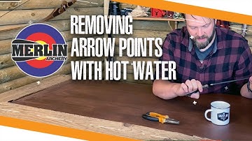 Removing an arrow point with hot water - Archery