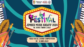 FESTIVAL JEMBER MUSIK KREATIF 2024 SE-JAWA TIMUR & BALI | SOLO VOCAL COMPETITION | CAFE TEBING