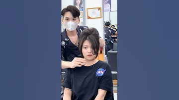 Khuôn mặt tròn nên để mái này nha-Salon Hiếu Lan #shorts #trendingshorts #tóc #tócđẹp #hairstyle