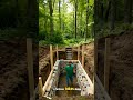 Building a Hidden Underground Bunker 😱 | Forest Survival Build #shorts