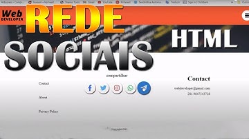Botão HTML e CSS de compartilhamento no rodapé