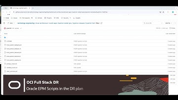 Scripts used to automate recovery for Oracle Enterprise Performance Management(EPM) (video 3)