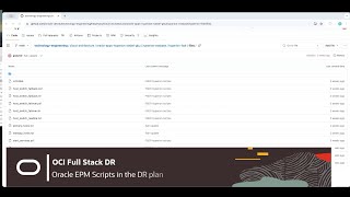 Scripts used to automate recovery for Oracle Enterprise Performance Management(EPM) (video 3)