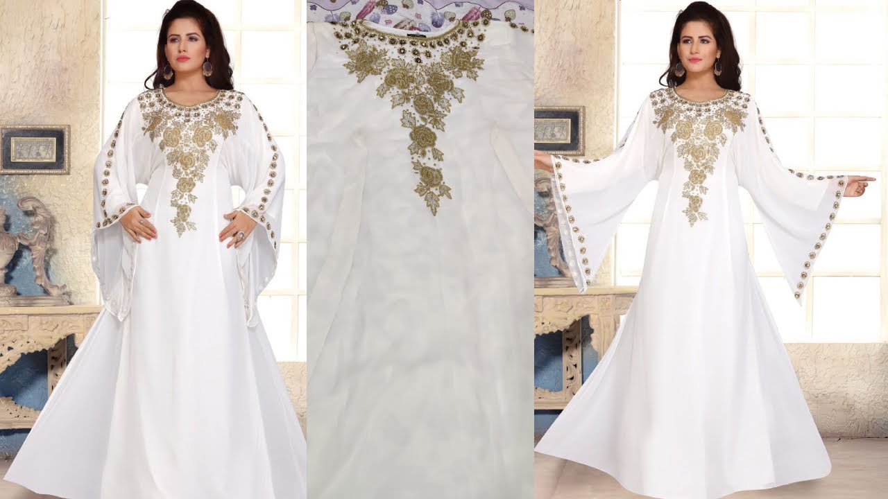 🆕Broad Sleeve Pattern Kaftan Dress - Caftan Dress Design New Video ...