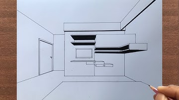 How to Draw a TV Cabinet in 1-Point Perspective